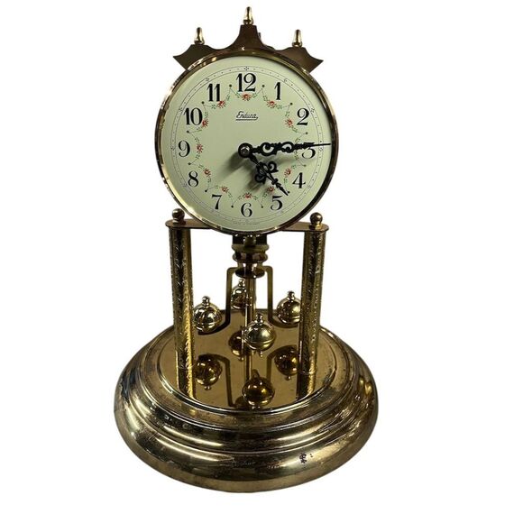 Vintage Endura Domed Anniversary Clock Gold-tone Classic Design - Untested - Picture 2 of 5